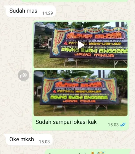 Pengiriman Papan Bunga Satriyan Tersono
